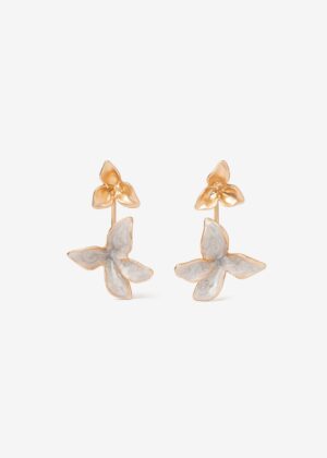 Pendientes 10580 Aro Flor Nácar