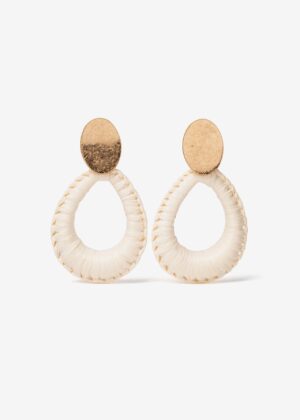 Pendientes 10389 Rafia Beige