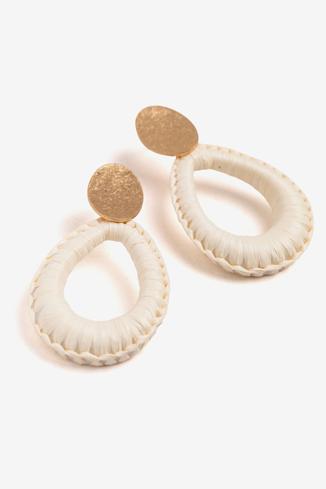 Pendientes 10389 Rafia Beige - Imagen 2
