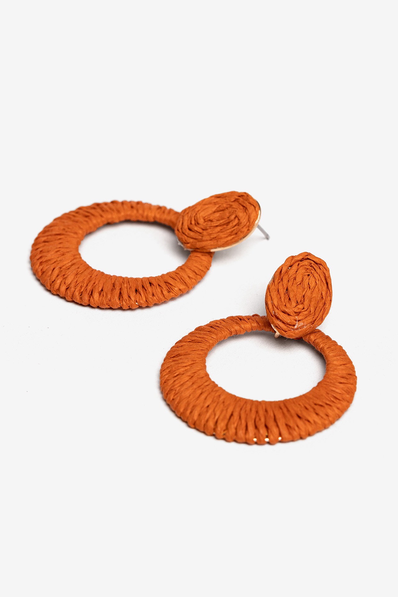 Pendientes 10387 Rafia Naranja - Imagen 2