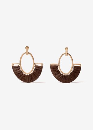 Pendientes 5673 Rafia Chocolate