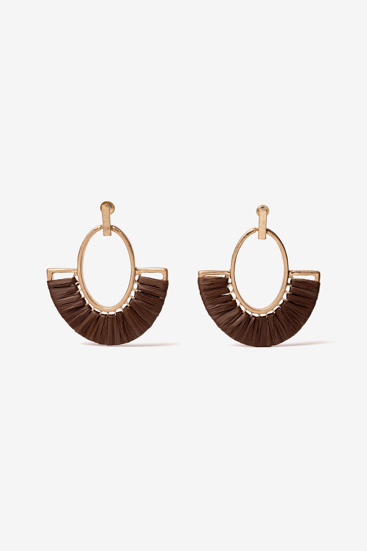 Pendientes 5673 Rafia Chocolate
