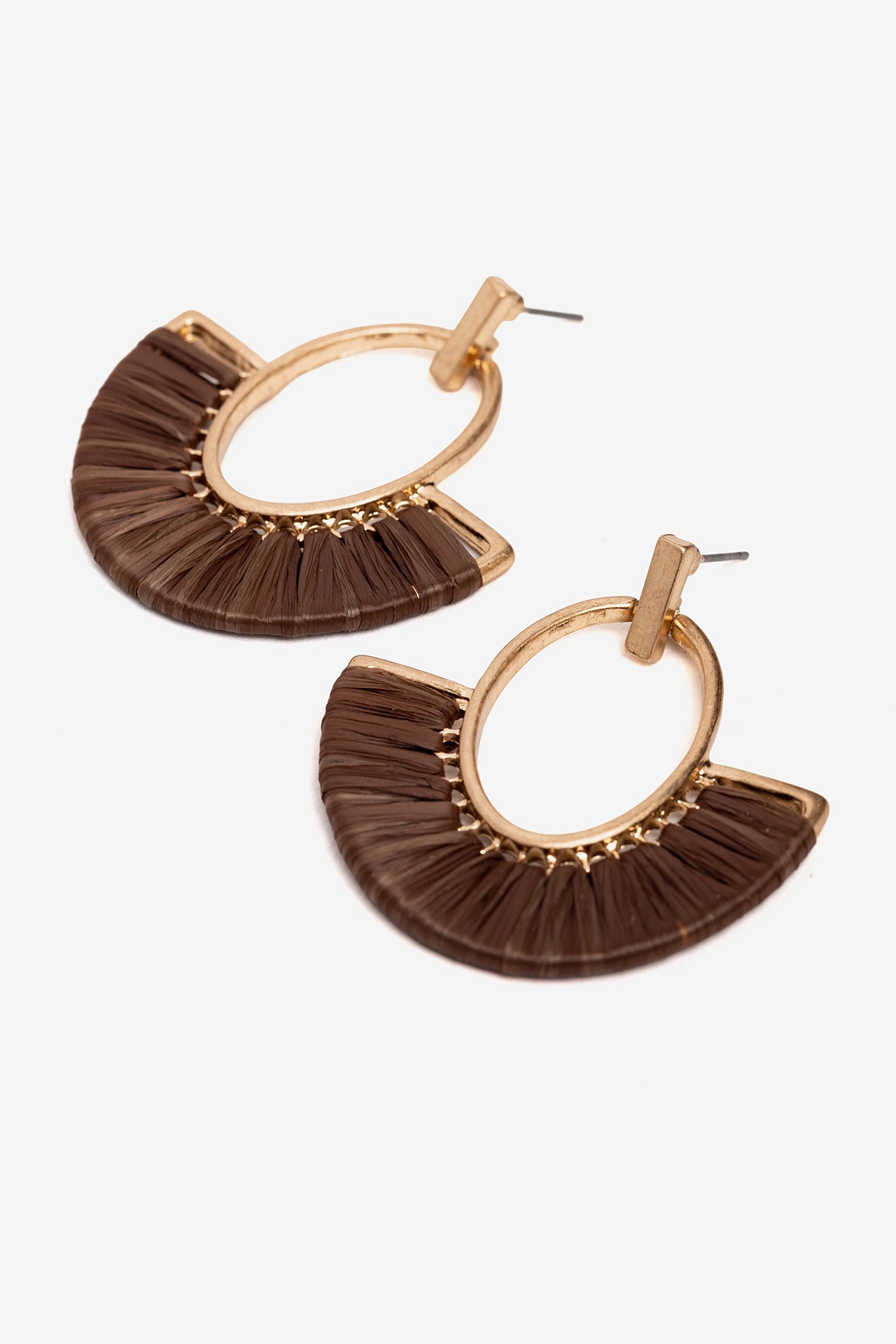 Pendientes 5673 Rafia Chocolate - Imagen 2