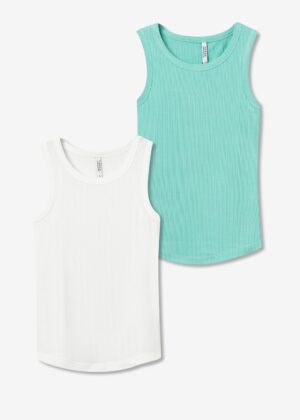 Pack Tops EMMA Turquesa y blanco