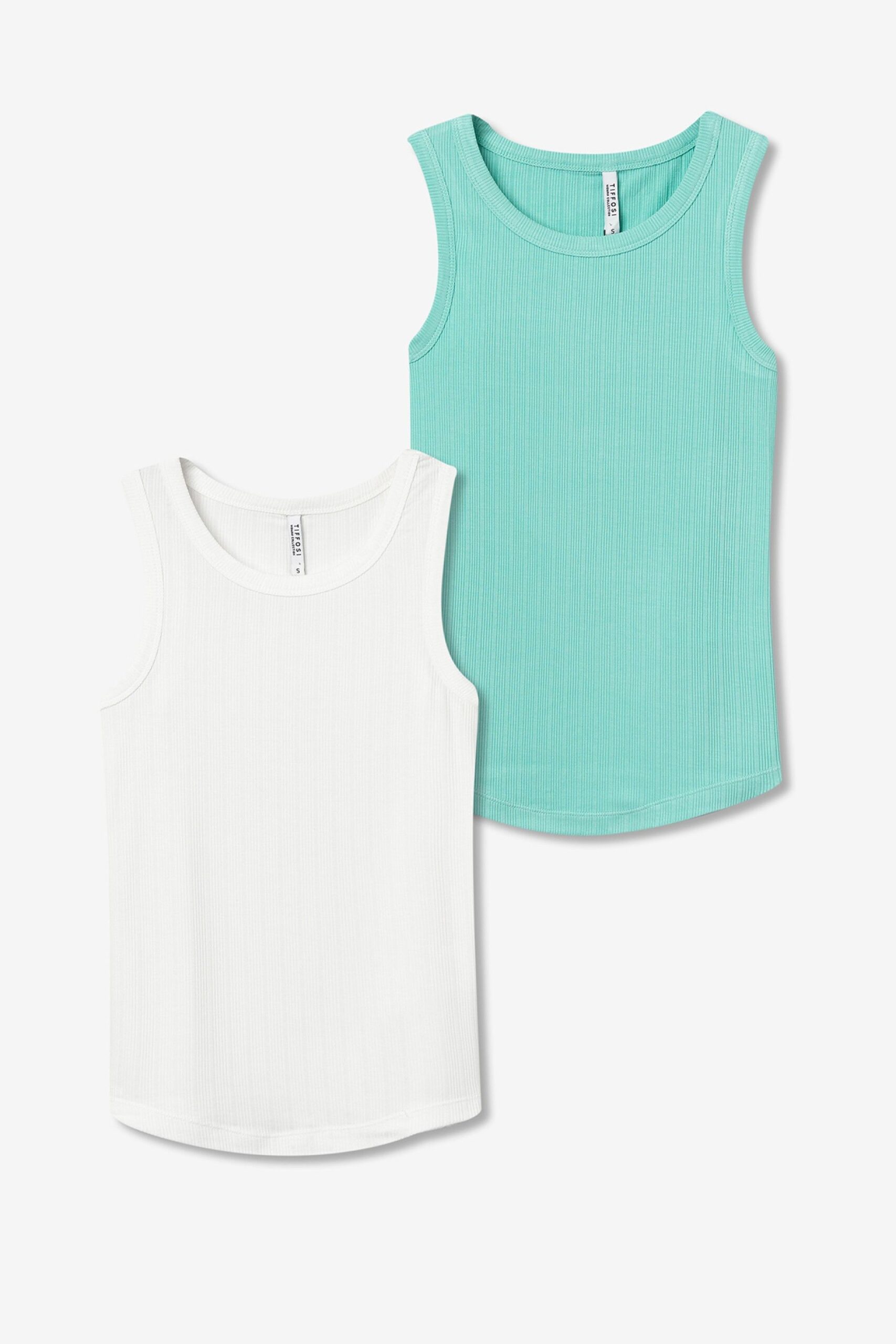 Pack Tops EMMA Turquesa y blanco