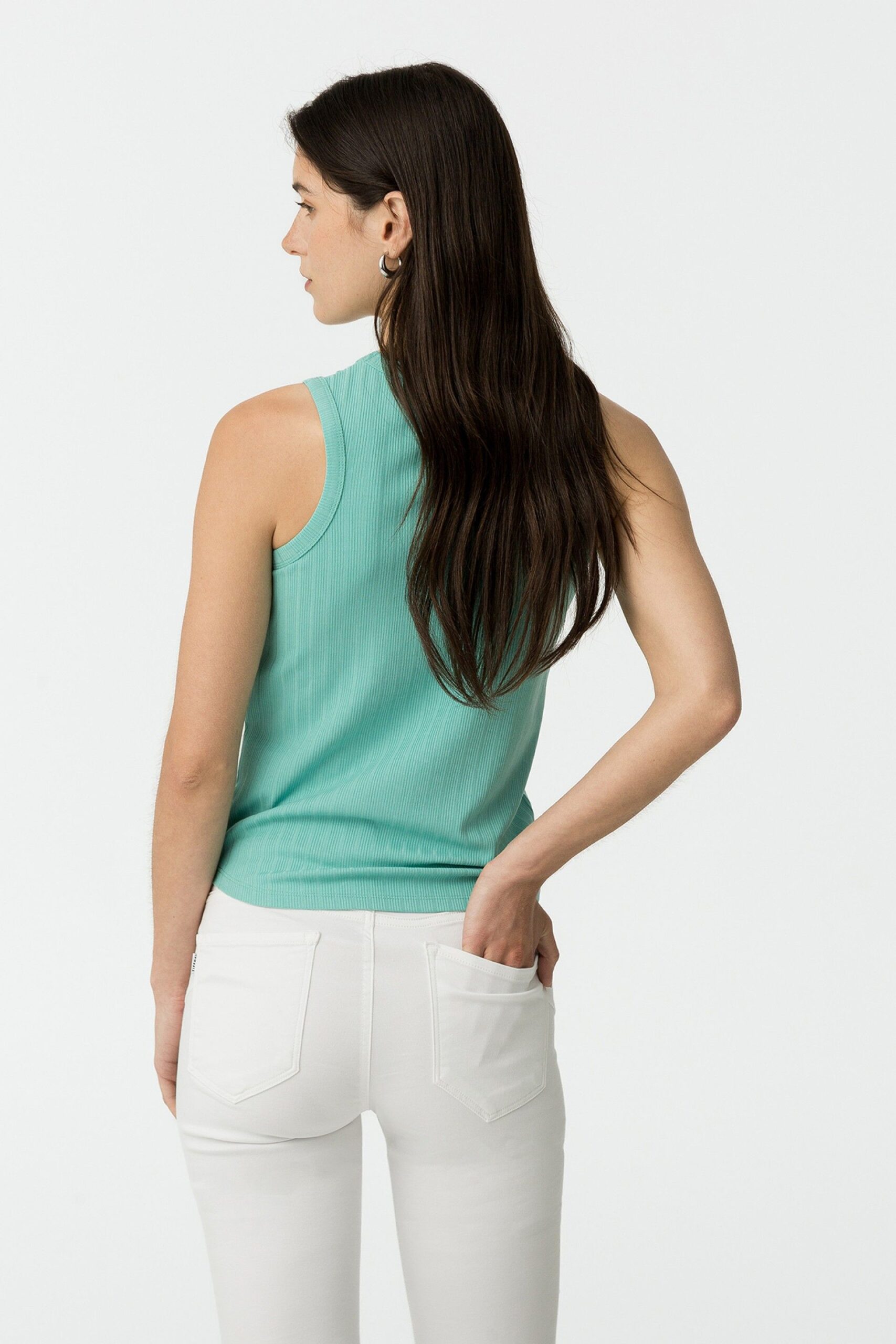 Pack Tops EMMA Turquesa y blanco - Imagen 4