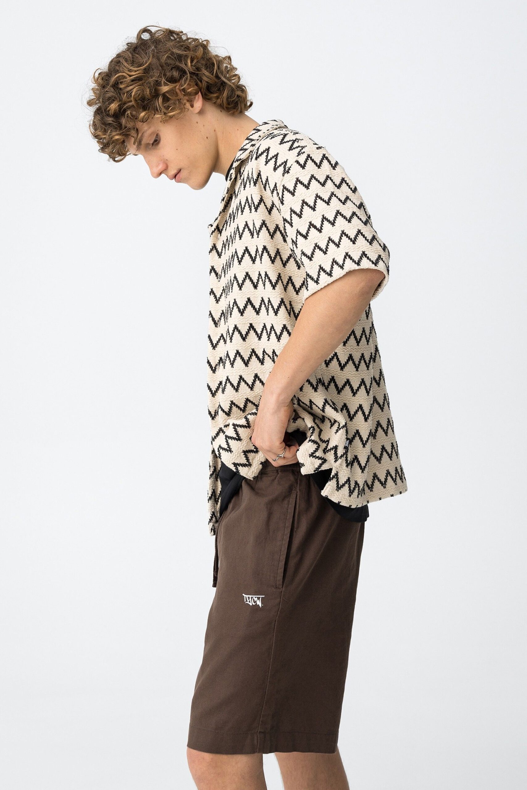 Camisa Upton ZIGZAG Beige - Imagen 3