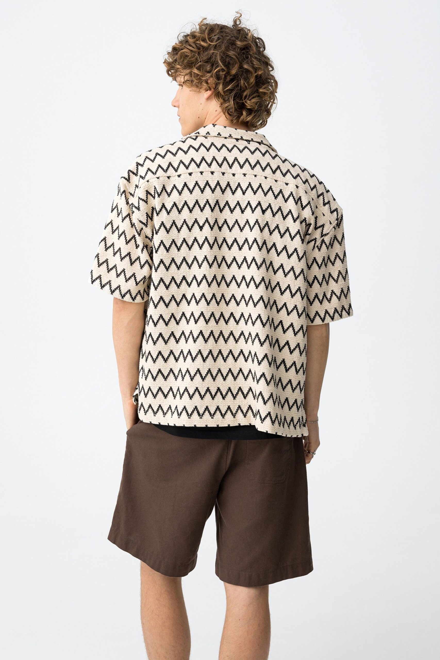 Camisa Upton ZIGZAG Beige - Imagen 4