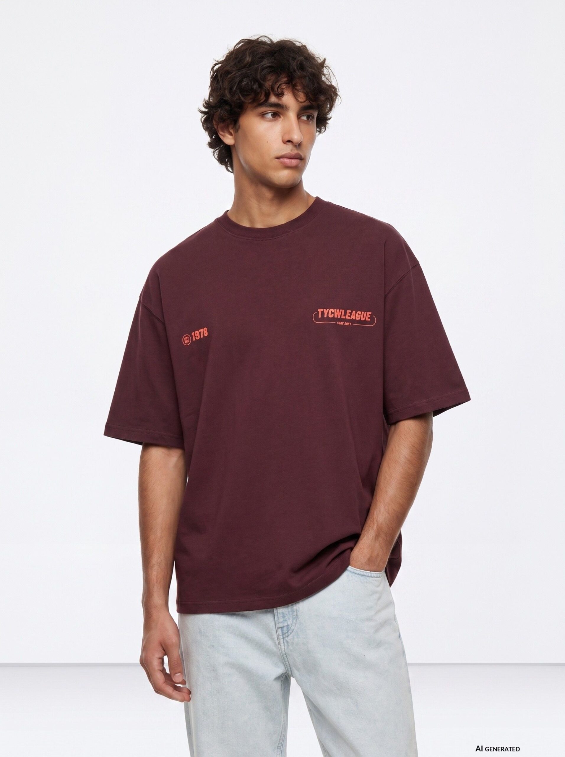 Camiseta ADRIEL burdeos
